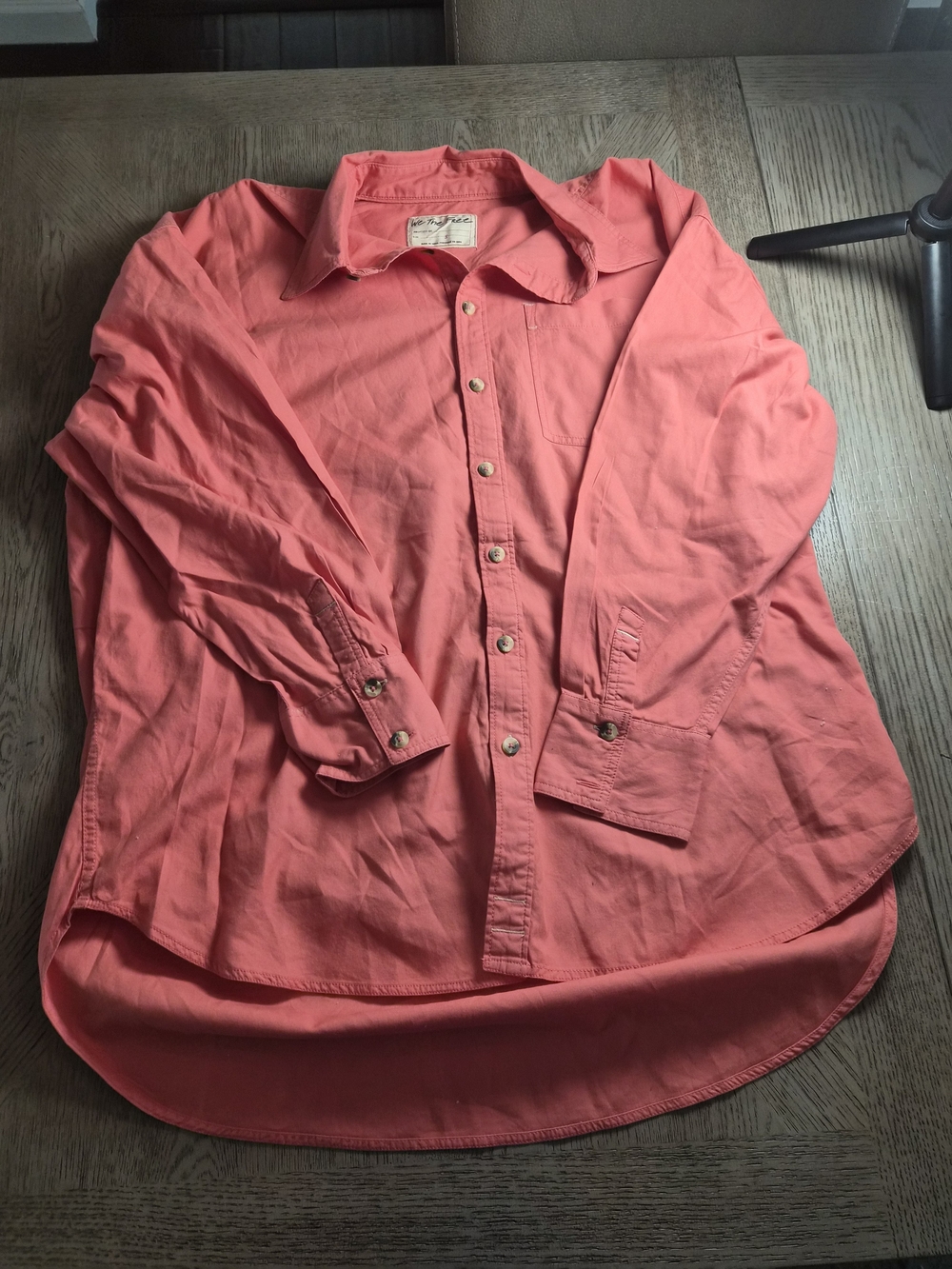 We The Free Coral Button-Down Casual Shirt